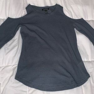 Urban Heritage Blue Shoulder-less Sweater